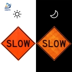 Roll Up Sign & Stand - Slow Reflective Roll Up Traffic Sign